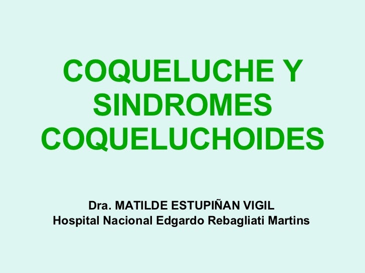sindrome de coqueluche